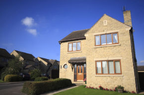 House with repaired windows